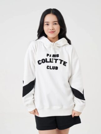 Áo Nỉ Nữ Có Mũ Dáng Relax Họa Tiết Đồ Họa