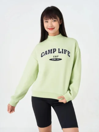 Áo Nỉ Nữ Oversize Cắt Bổ Tinh Tế