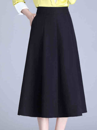 Mã L060 chân váy chữ A thời trang thun co giãn cao cấp